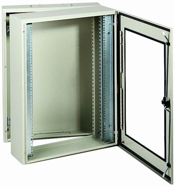 ШКАФ 19" С ПРОЗР. ДВ. 2-КОРП.8U ГЛ.480