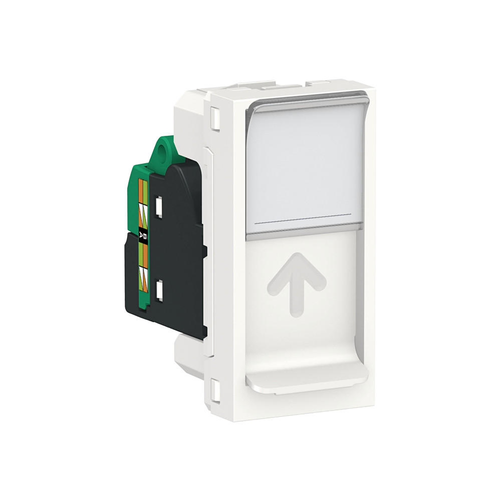 UNICA MODULAR розетка компьютерная, RJ45,одиночная, кат. 5е STP, 1 модуль, белый