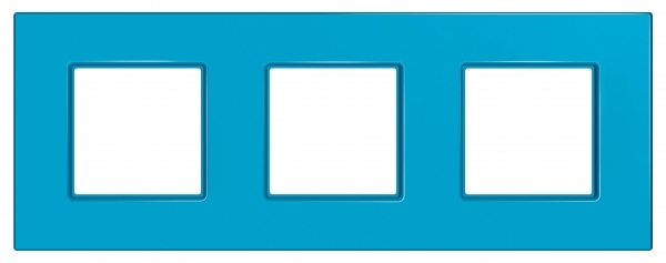 UNICA QUADRO РАМКА 3-постовая, ГОЛУБИКА