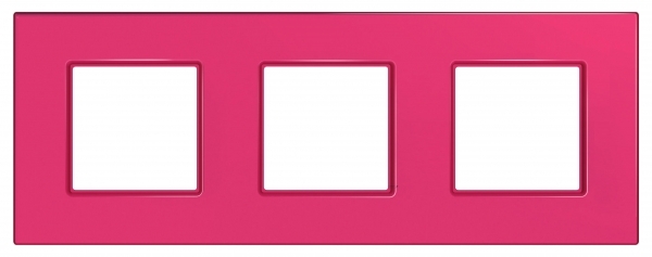 UNICA QUADRO РАМКА 3-постовая, МАЛИНА