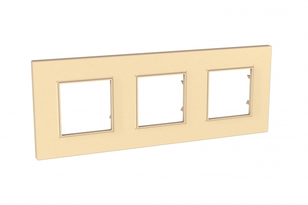 UNICA QUADRO РАМКА 3-постовая, КАРАМЕЛЬ