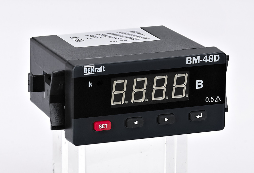 Амперметр цифровой 96x48мм однофазный, вход 5А, выход DO, LED-дисплей АМ-48D