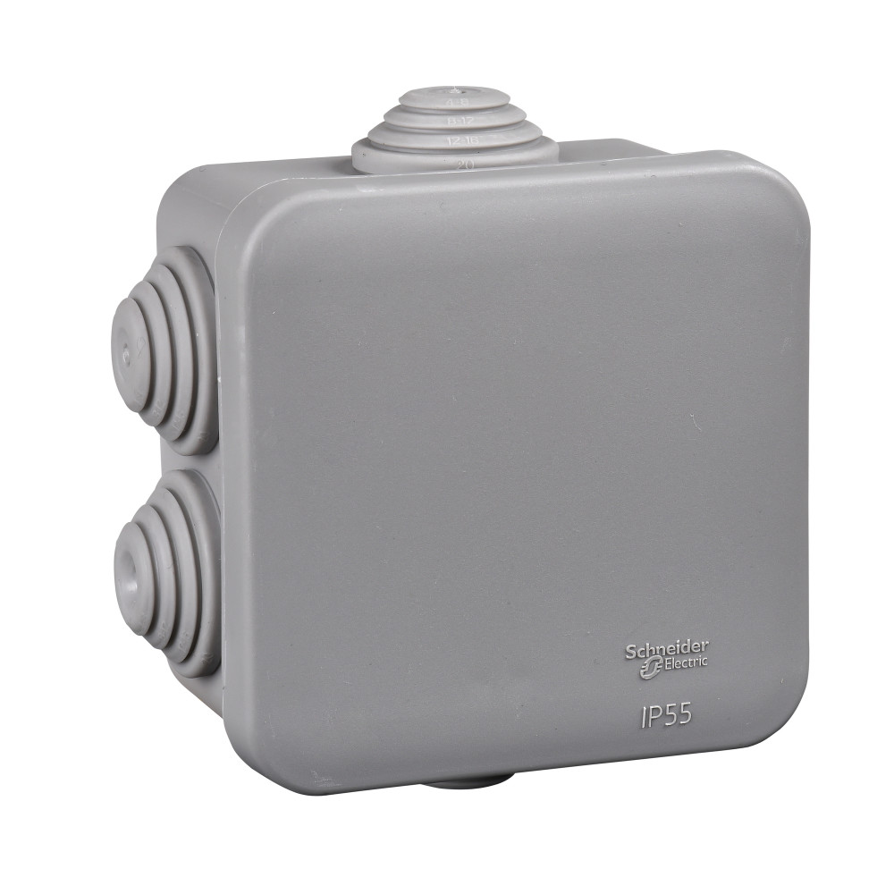 MULTIBOX Коробка распред. откр. установки 70x70x40, габариты 95х95х48, IP55 СЕРАЯ