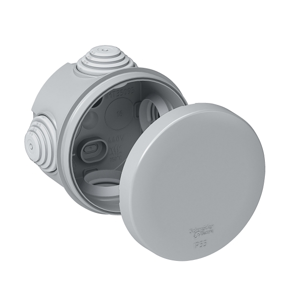 MULTIBOX Коробка распределительная откр. установки D65x40, габариты D84х48, IP55 СЕРАЯ (со стикером)