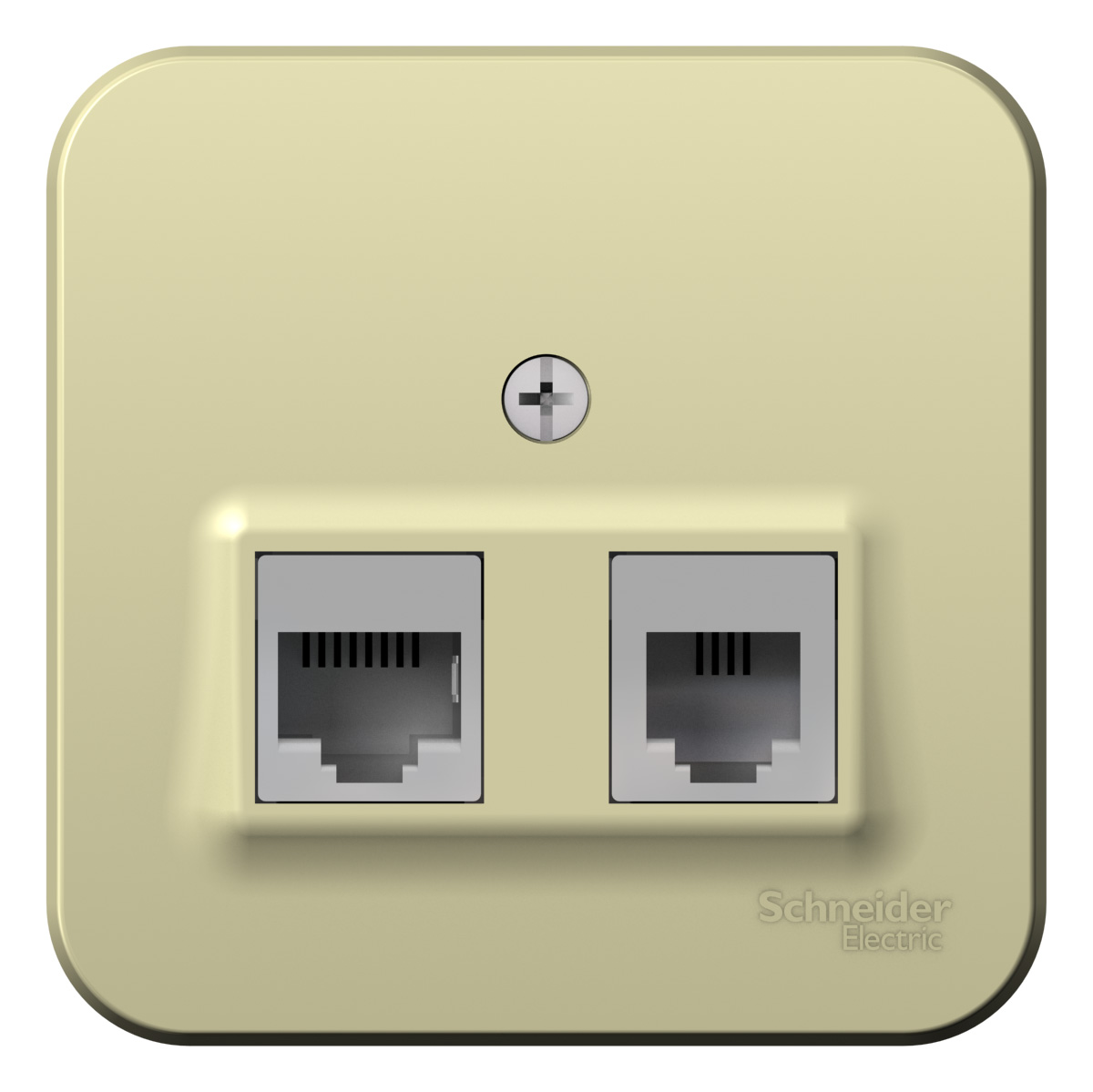 BLANCA О/У РОЗЕТКА двойная: комп.RJ45, кат.5E + телеф. RJ11, ИЗОЛ.ПЛ., БЕЖЕВЫЙ