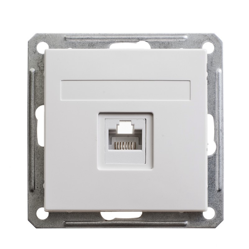 W59 РОЗЕТКА компьютерная RJ45 кат. 5e, механизм, БЕЛЫЙ