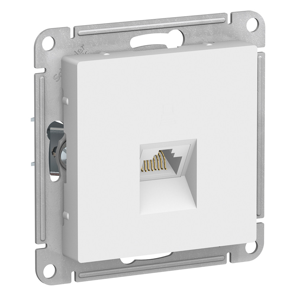 ATLASDESIGN РОЗЕТКА компьютерная RJ45 кат. 6A, механизм, БЕЛЫЙ