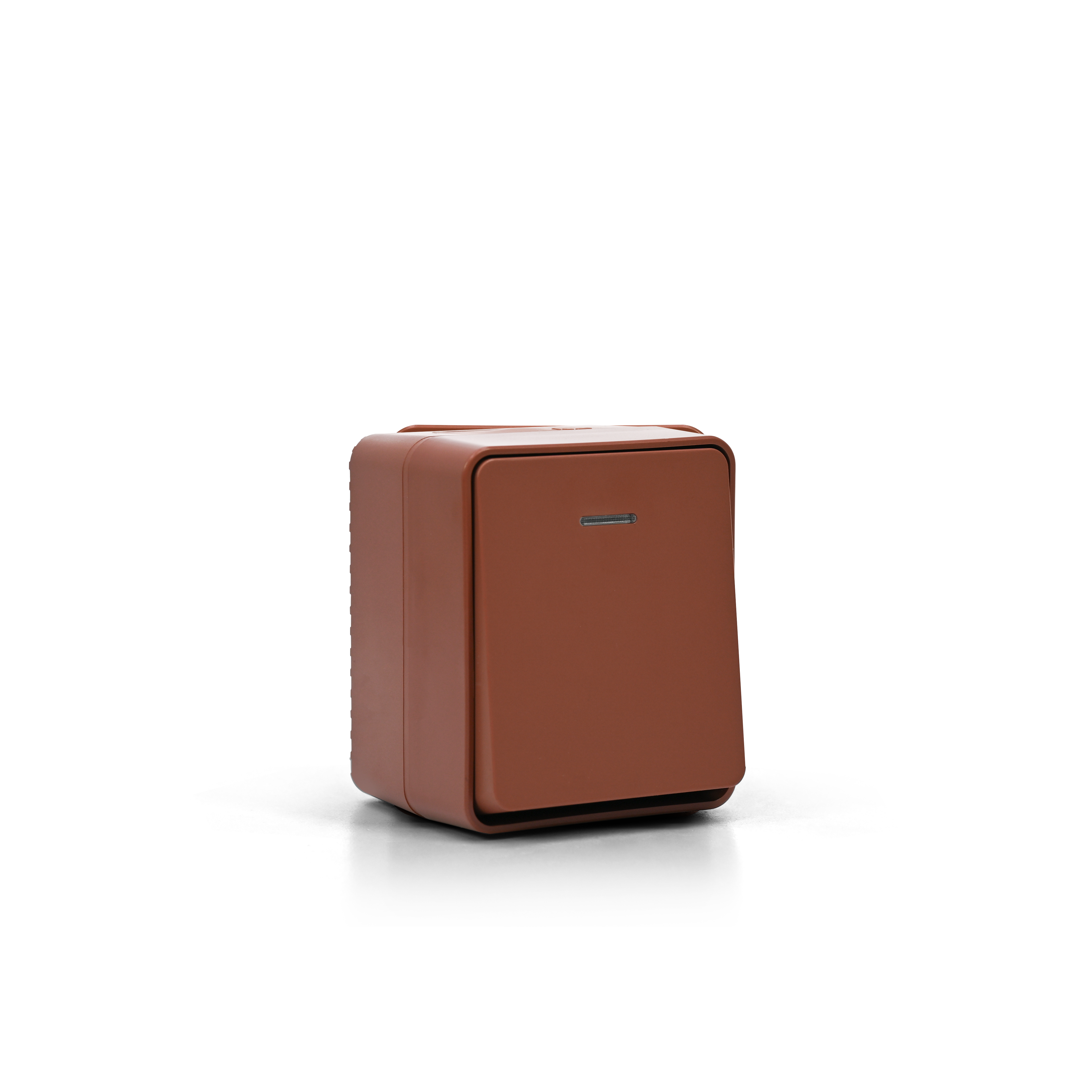 ATLASDESIGN PROFI IP54 О/У 1-клавишный ВЫКЛЮЧАТЕЛЬ с подсветкой, сх.1а, 10АХ, ТЕРРАКОТОВЫЙ