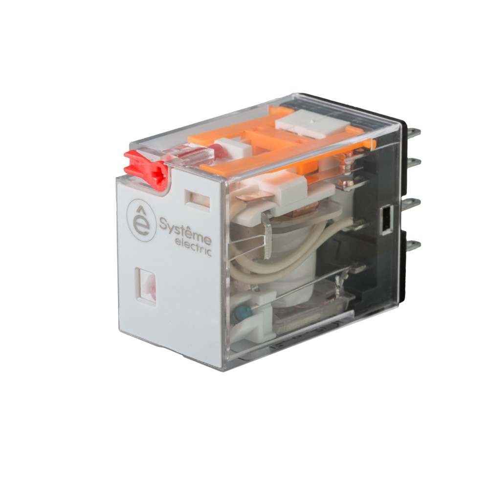 Реле 10A 2CO 48VAC тест кнопка LED