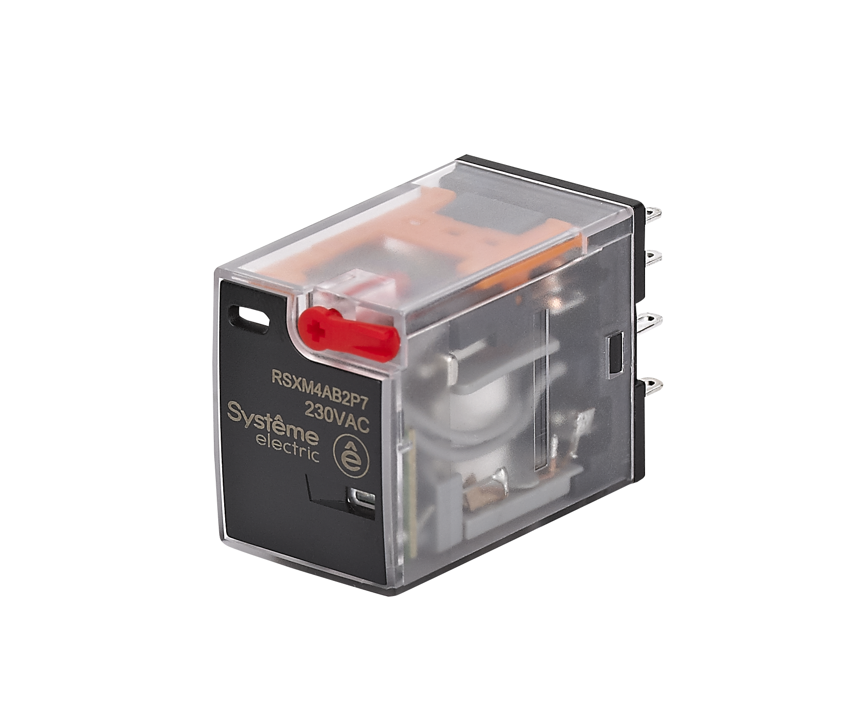 Реле 6A 4CO 230VAC тест кнопка LED