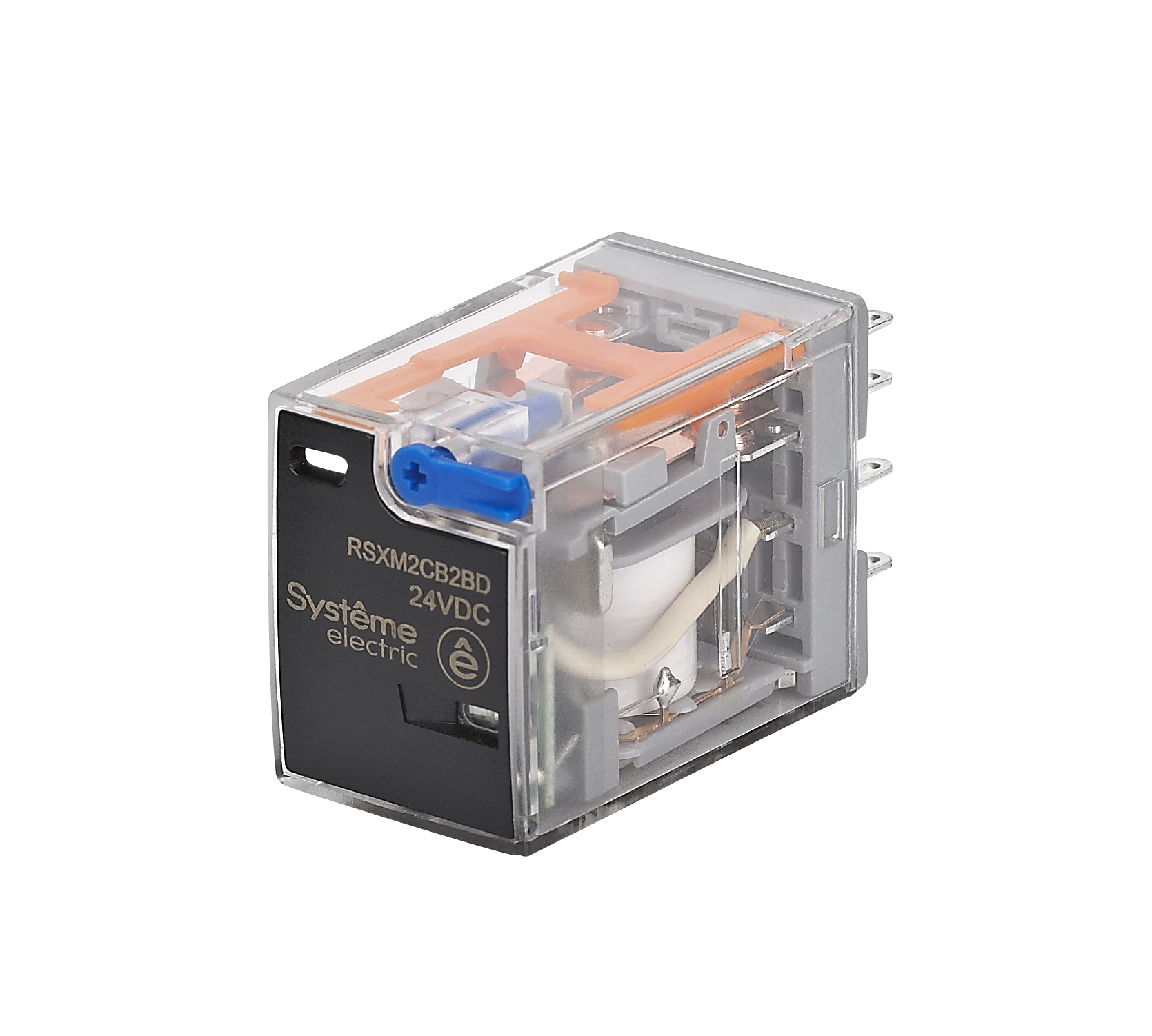 Реле 10A 2CO 24VDC тест кнопка LED