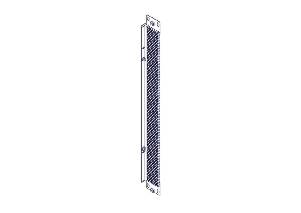 Щеточный уплотнитель Systeme Electric, серия Uniprom, 1U, 2шт, черный
