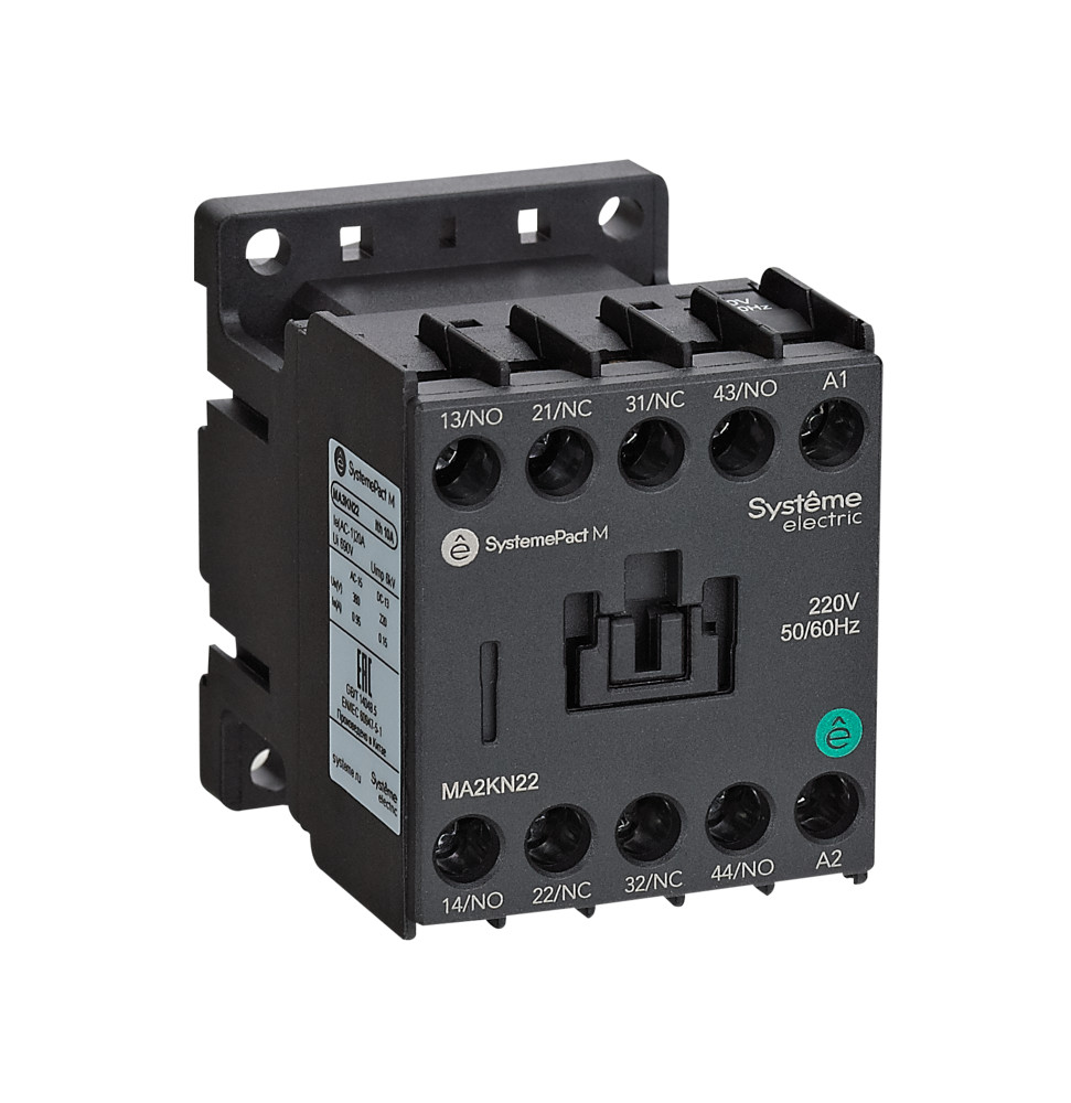 ПРОМЕЖУТОЧНОЕ РЕЛЕ MA2K 2НО+2НЗ AC380V 50/60Hz