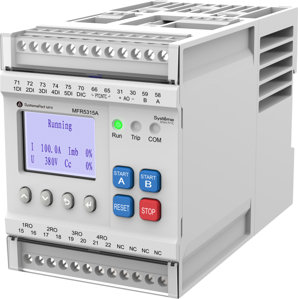 РЕЛЕ MFR530 MODBUS-RTU + ВСТРОЕННЫЙ ДИСПЛЕЙ 5-25A ТТ Ø10.5ММ 80-270В AC/DC