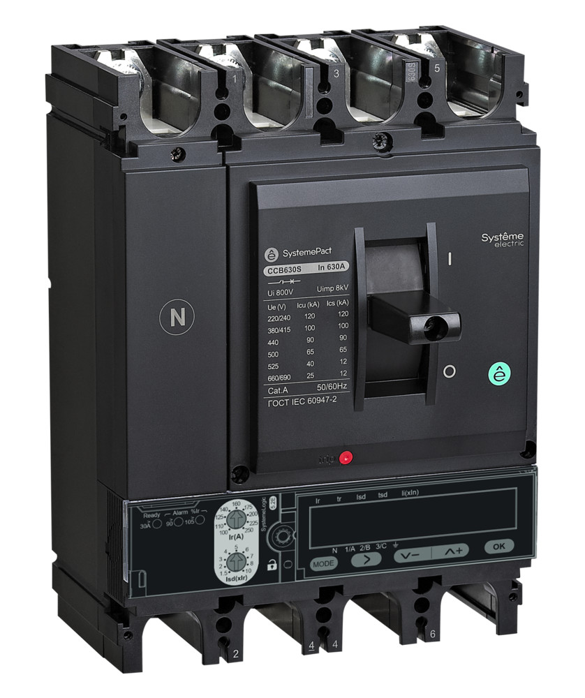 АВТ.ВЫКЛ SYSTEMEPACT CCB630 36KA 4P4D S5.3E 630A РЫЧАГ