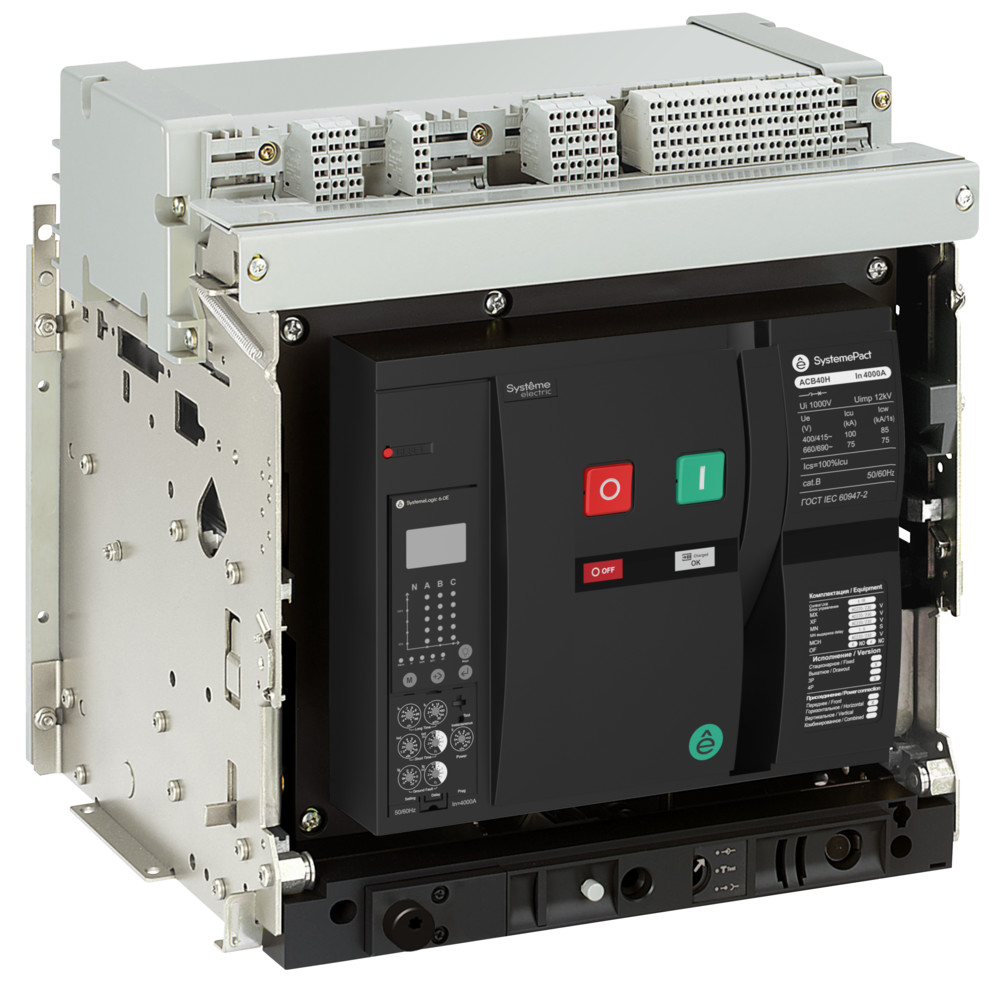 ВОЗДУШНЫЙ АВТ.ВЫКЛ.SYSTEMEPACT ACB40H 2500A 3P 6.0H ВЫК,ГП MCH+MX+XF AC230V