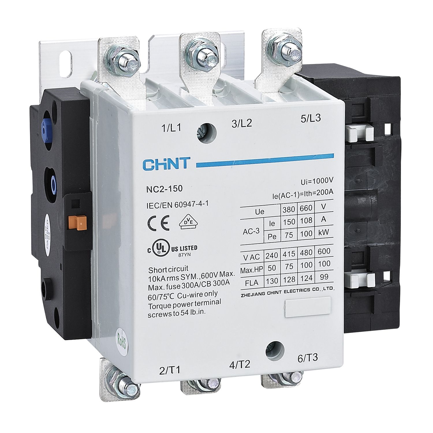 Контактор NC2-150Z 3P 150А DC110В (R)