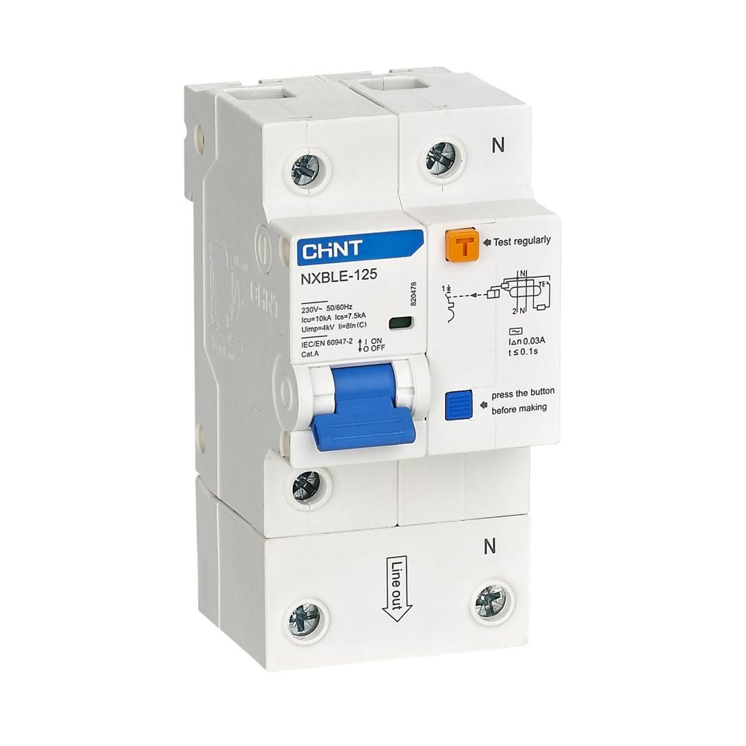 АВДТ NXBLE-125 1P+N C80 300мА тип AС 10кА, электронный (R)