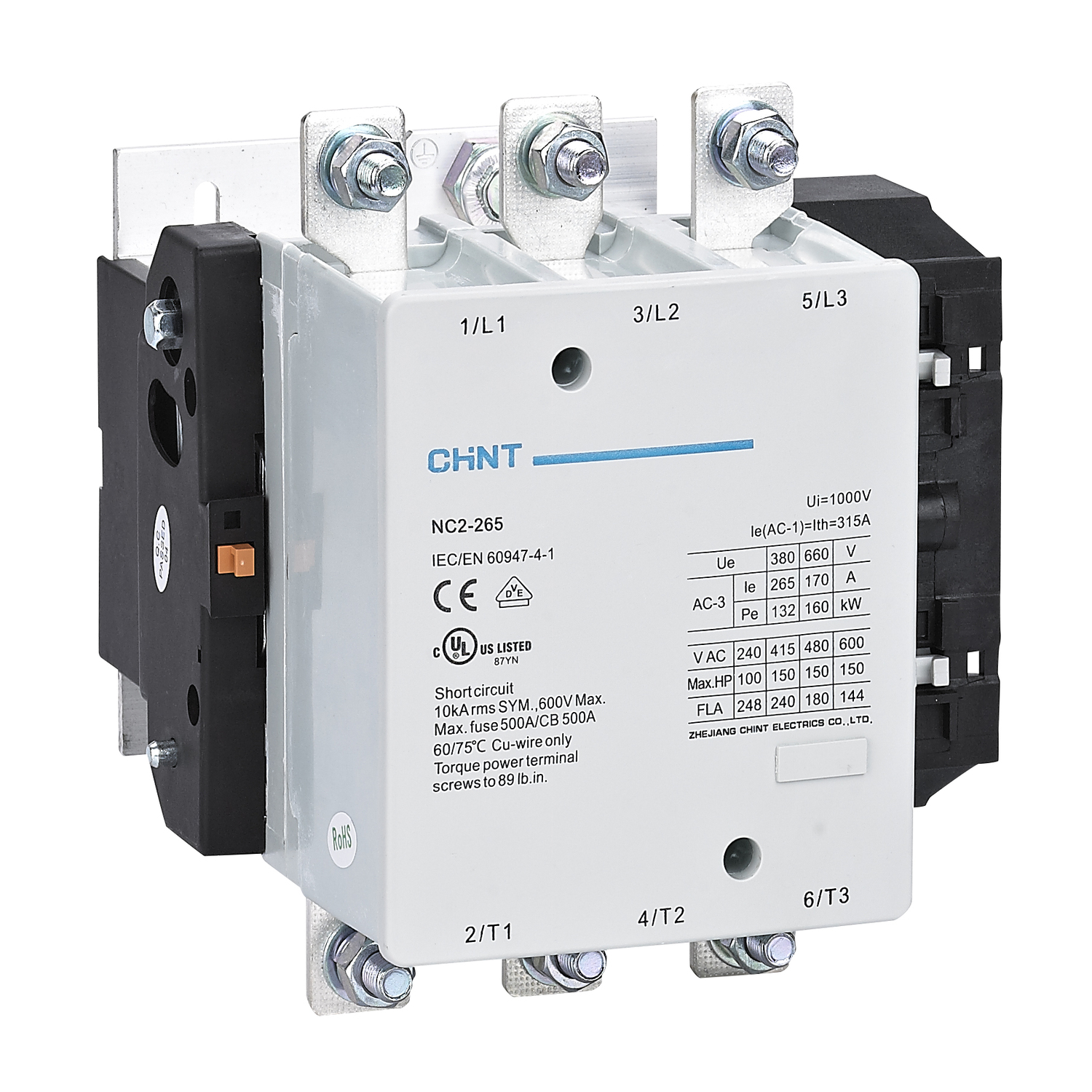 Контактор NC2-265 265А 110В/АС3 50Гц (R)