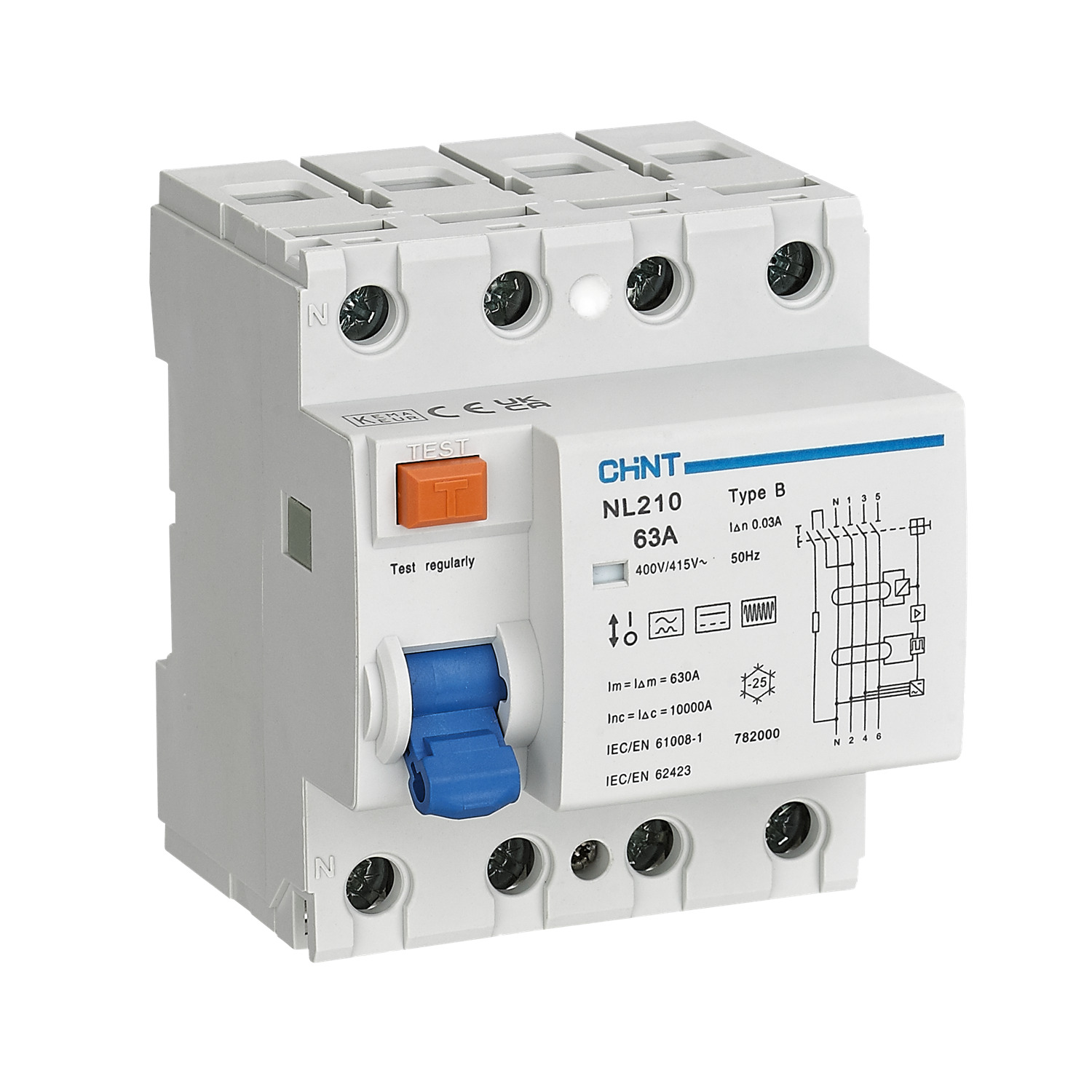 ВДТ (УЗО) NL210 4P 40А 100мА 10кА тип B (R)
