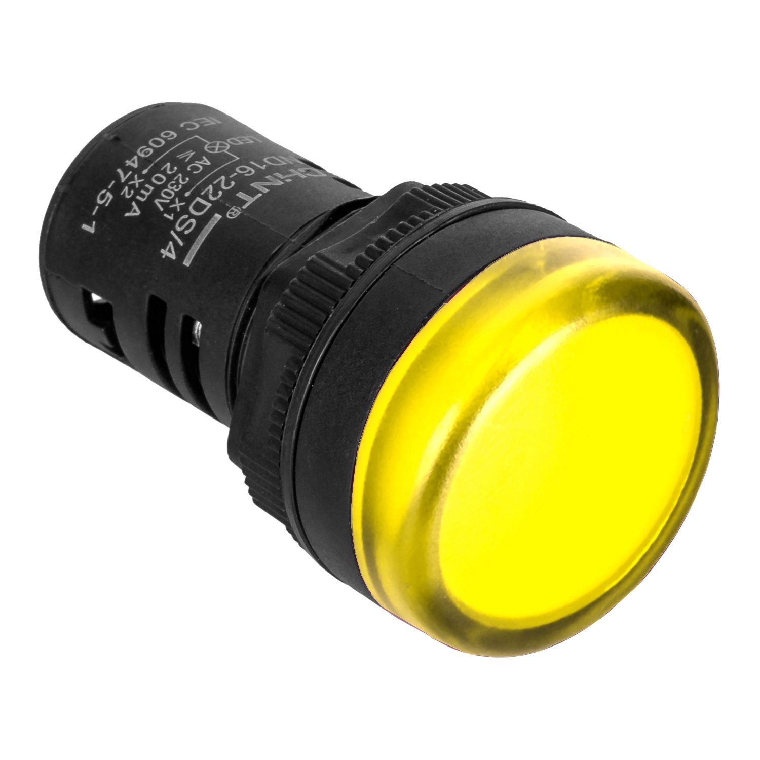 Индикатор световой ND16-22DS/2C желтый, компактный, встр. резистор, IP65 AC/DC24В (R)