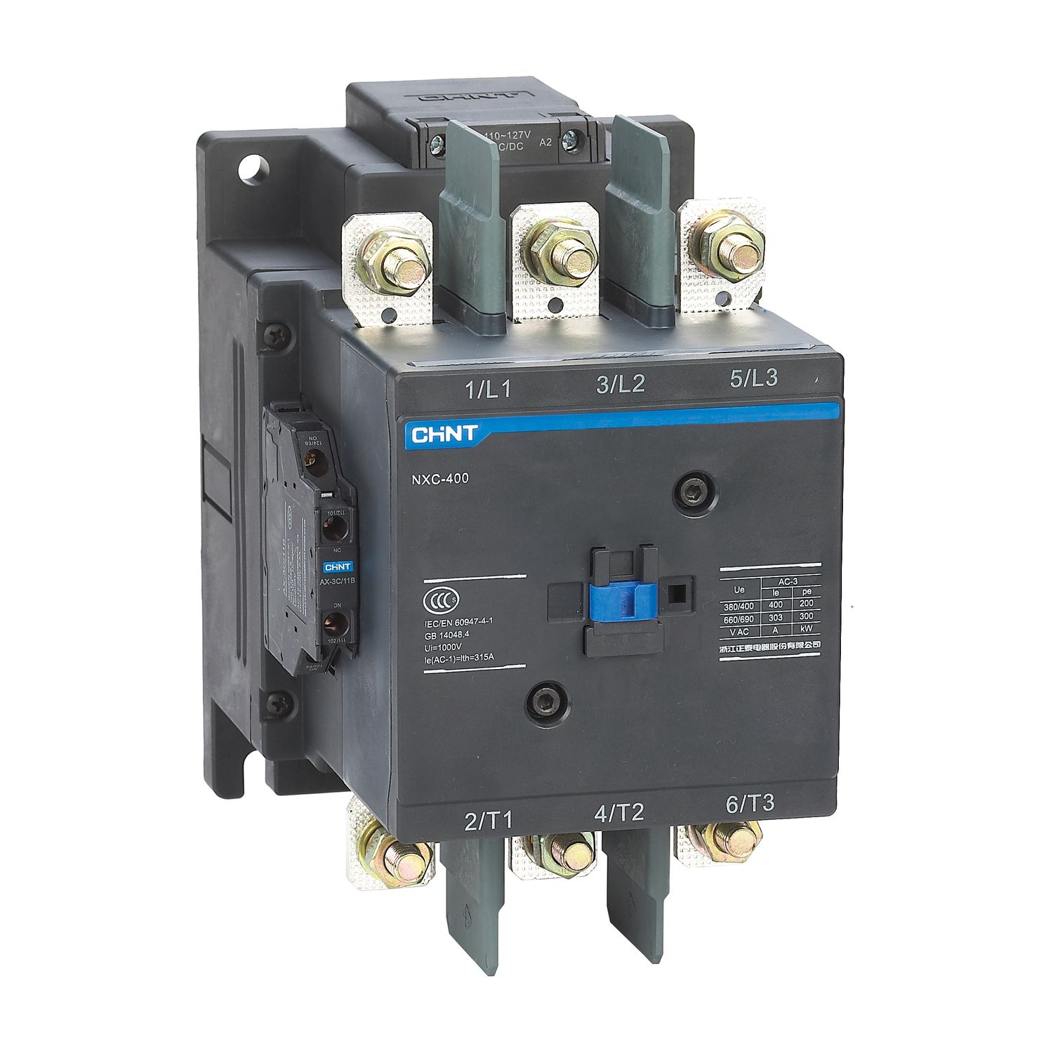 Контактор NXC-330 3P 330А AC/DC220-240B (50Гц) 2НО+2НЗ (R)