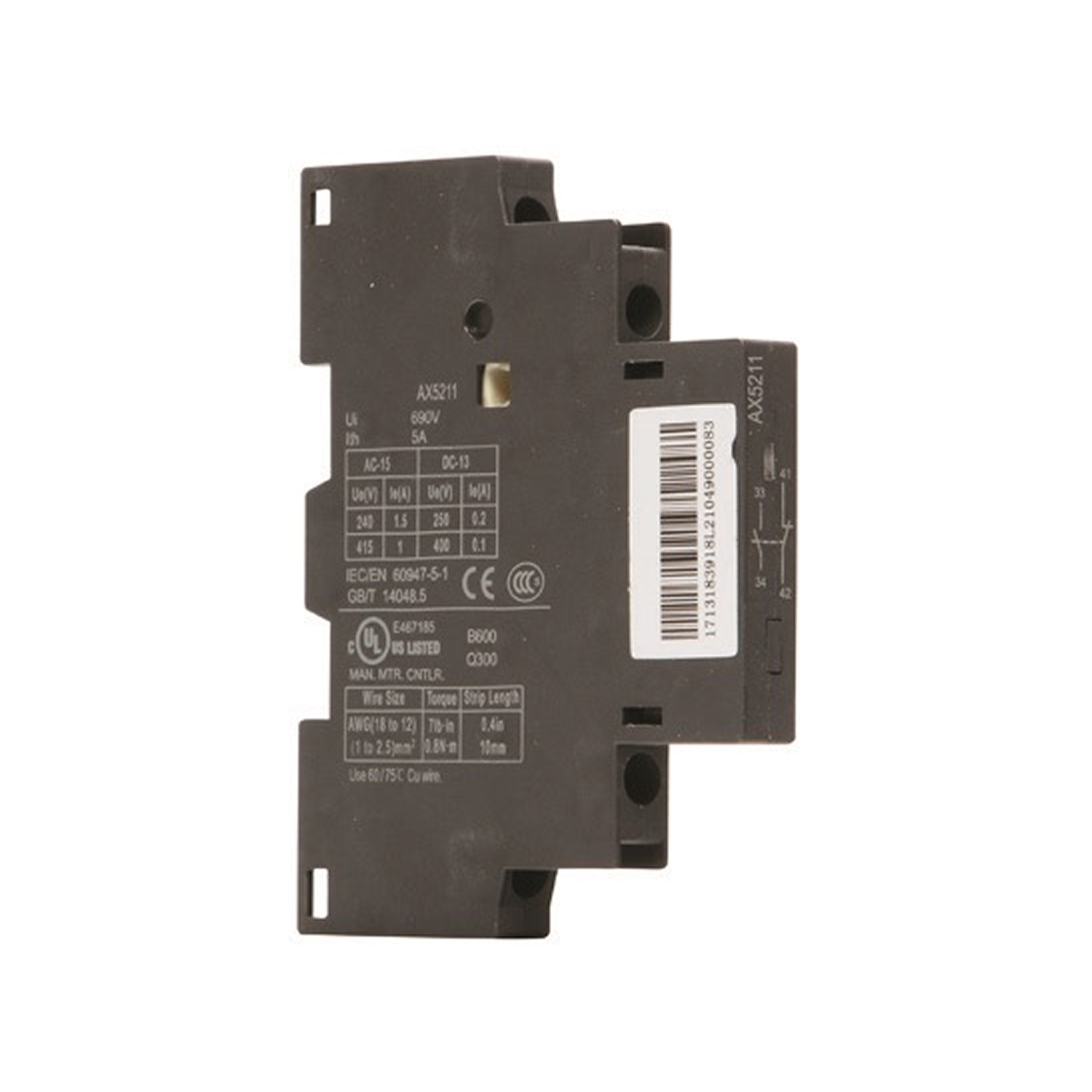 Вспомогательный контакт боковой AX03-S8 20  для NS8