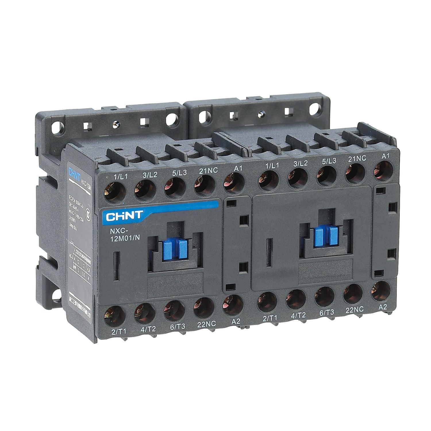 Контактор NXC-06M10/N реверс. 3P 6А AC220B (50/60Гц) 1НО (R)