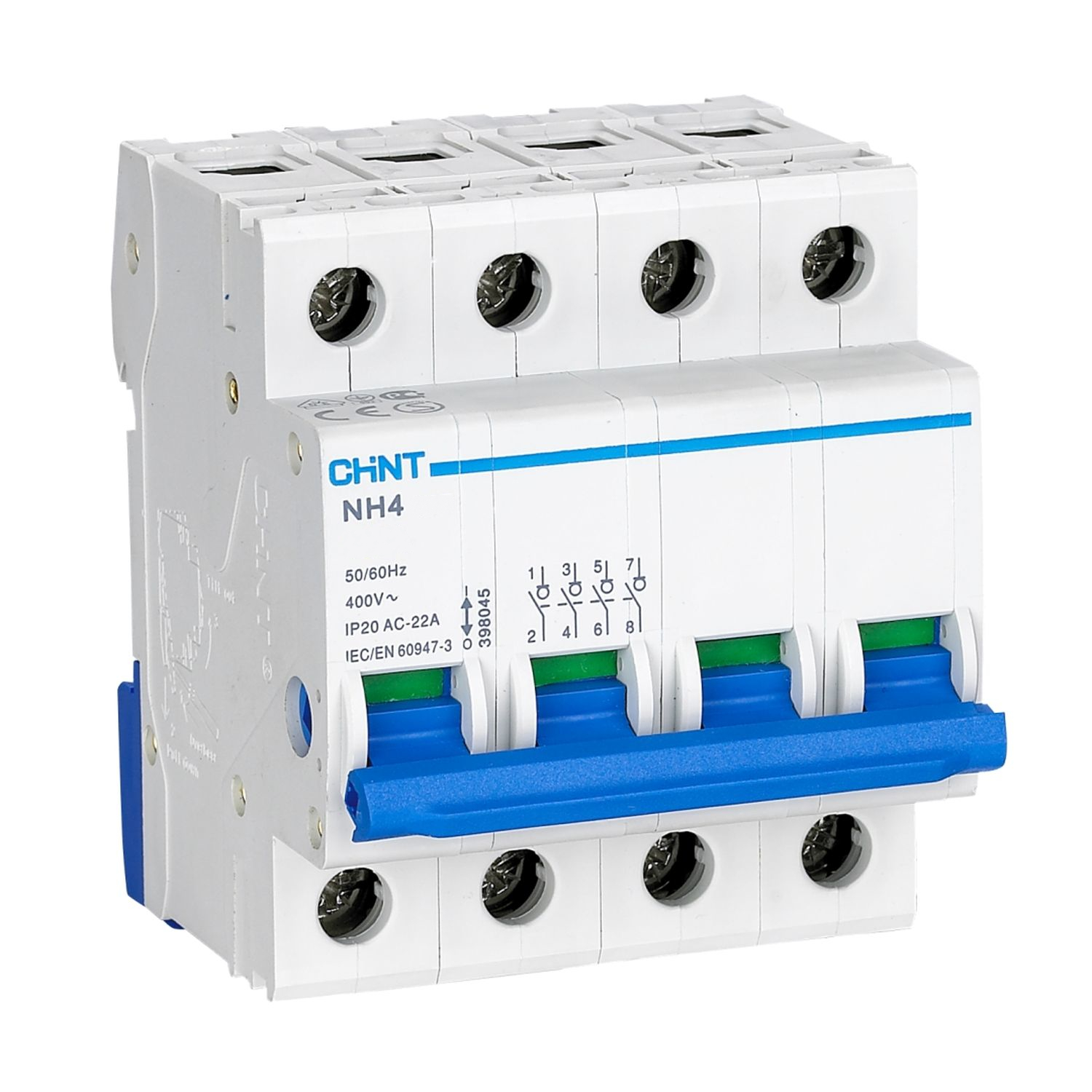 Выключатель нагрузки NH4-125 4P 100А (DB) (R)
